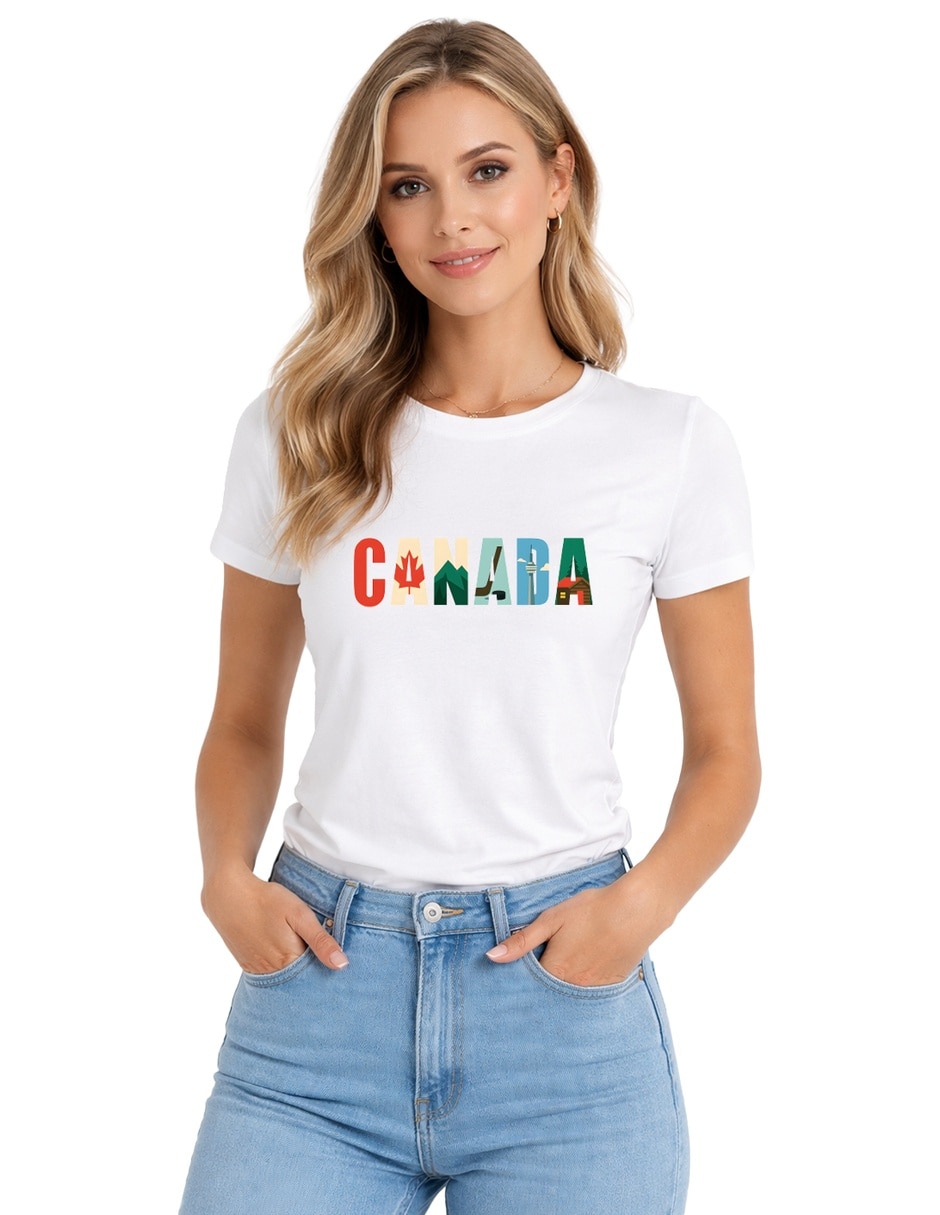 Playera manga corta Voltaica cuello redondo para mujer Playera manga corta Voltaica cuello redondo para mujer