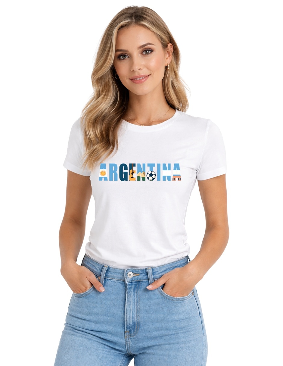 Playera manga corta Voltaica cuello redondo para mujer Playera manga corta Voltaica cuello redondo para mujer