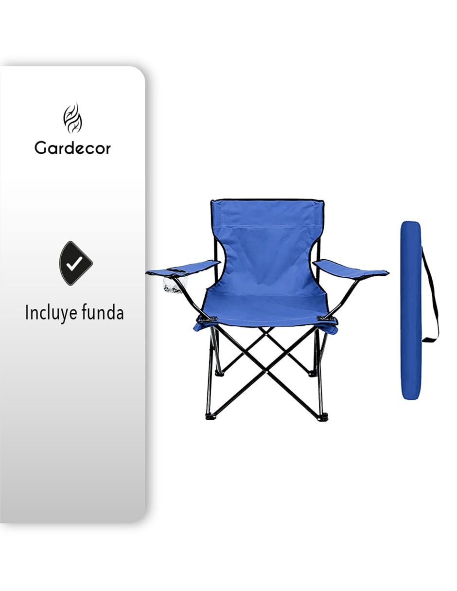 Silla camping gardecor de metal y tela