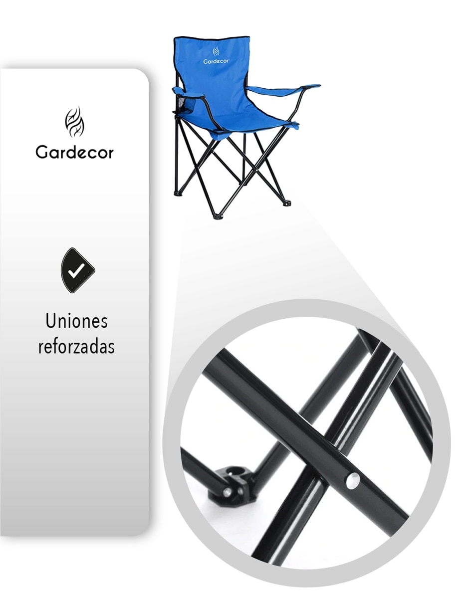 Silla camping gardecor de metal y tela