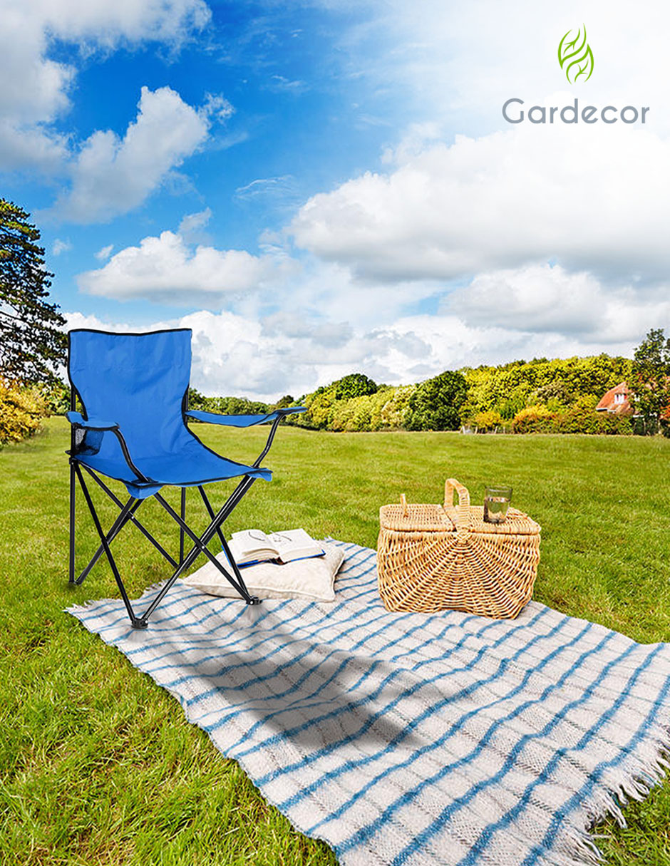 Silla camping de metal y tela 4