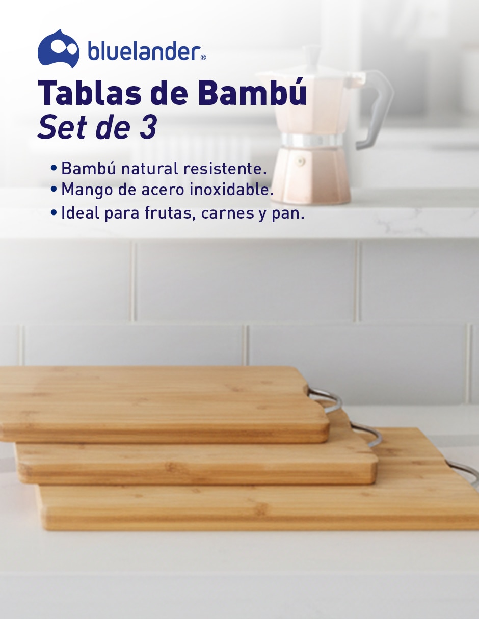 Set tabla para picar bluelander set de 3 tablas de bambÏ de bambÏ