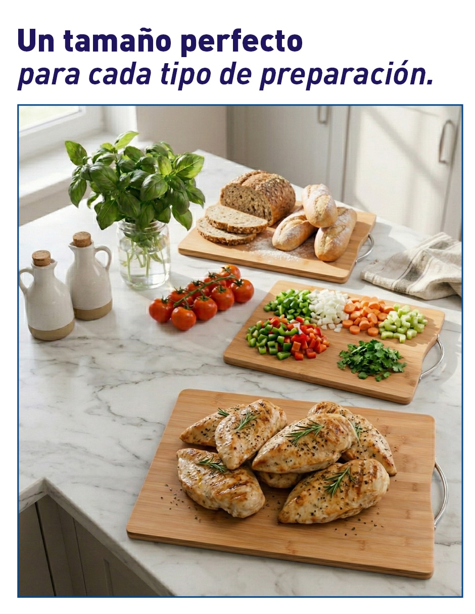 Set tabla para picar bluelander set de 3 tablas de bambÏ de bambÏ
