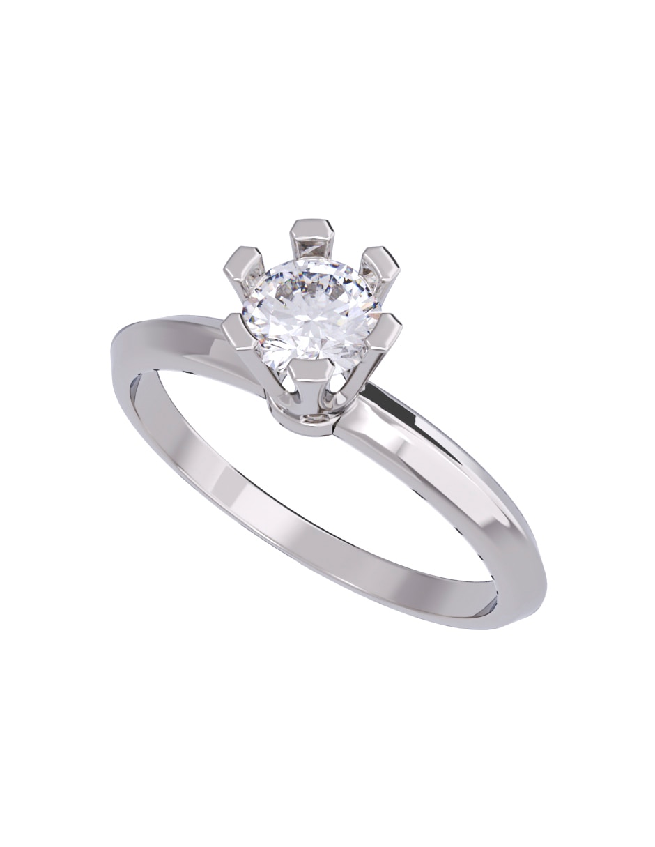 Anillo de compromiso de oro 14 K Diamante 4