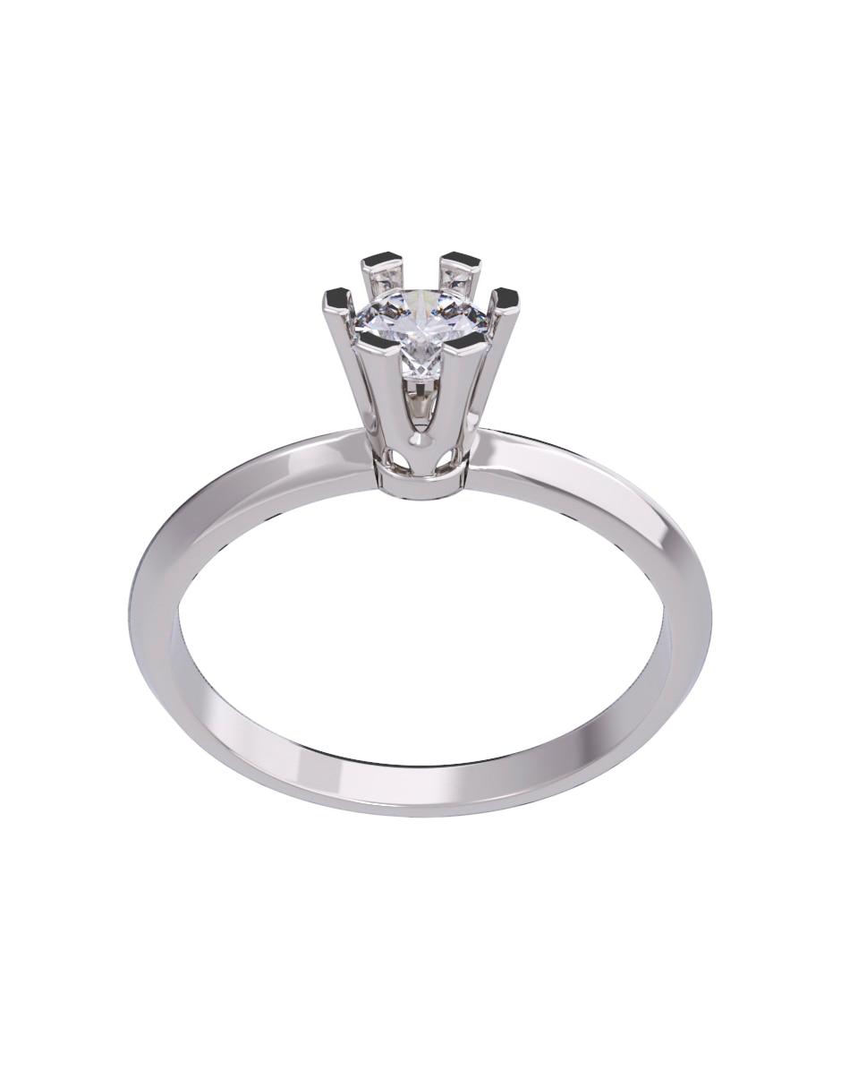 Anillo de compromiso de oro 14 K Diamante 2
