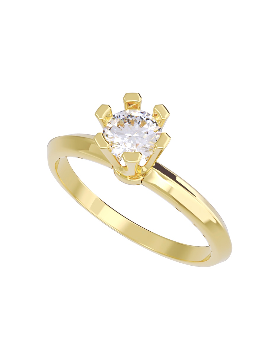 Anillo de compromiso de oro 10 K Fonelli Diamante