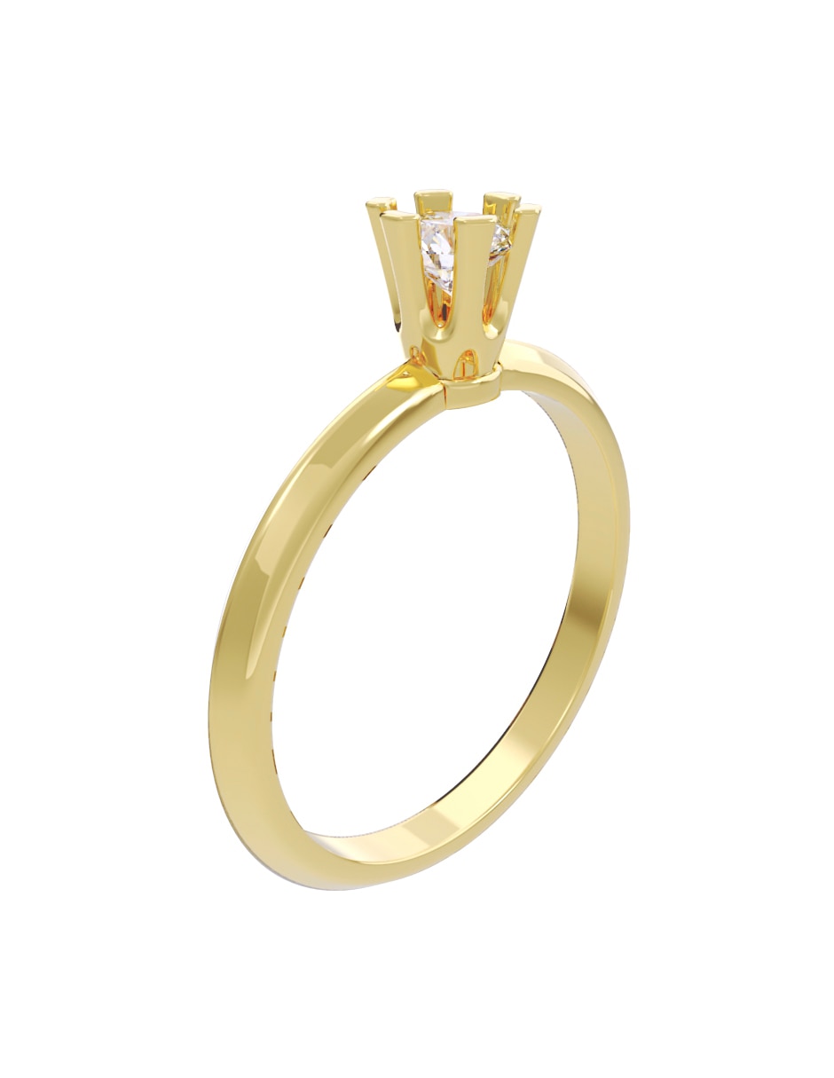 Anillo de compromiso de oro 10 K Fonelli Diamante