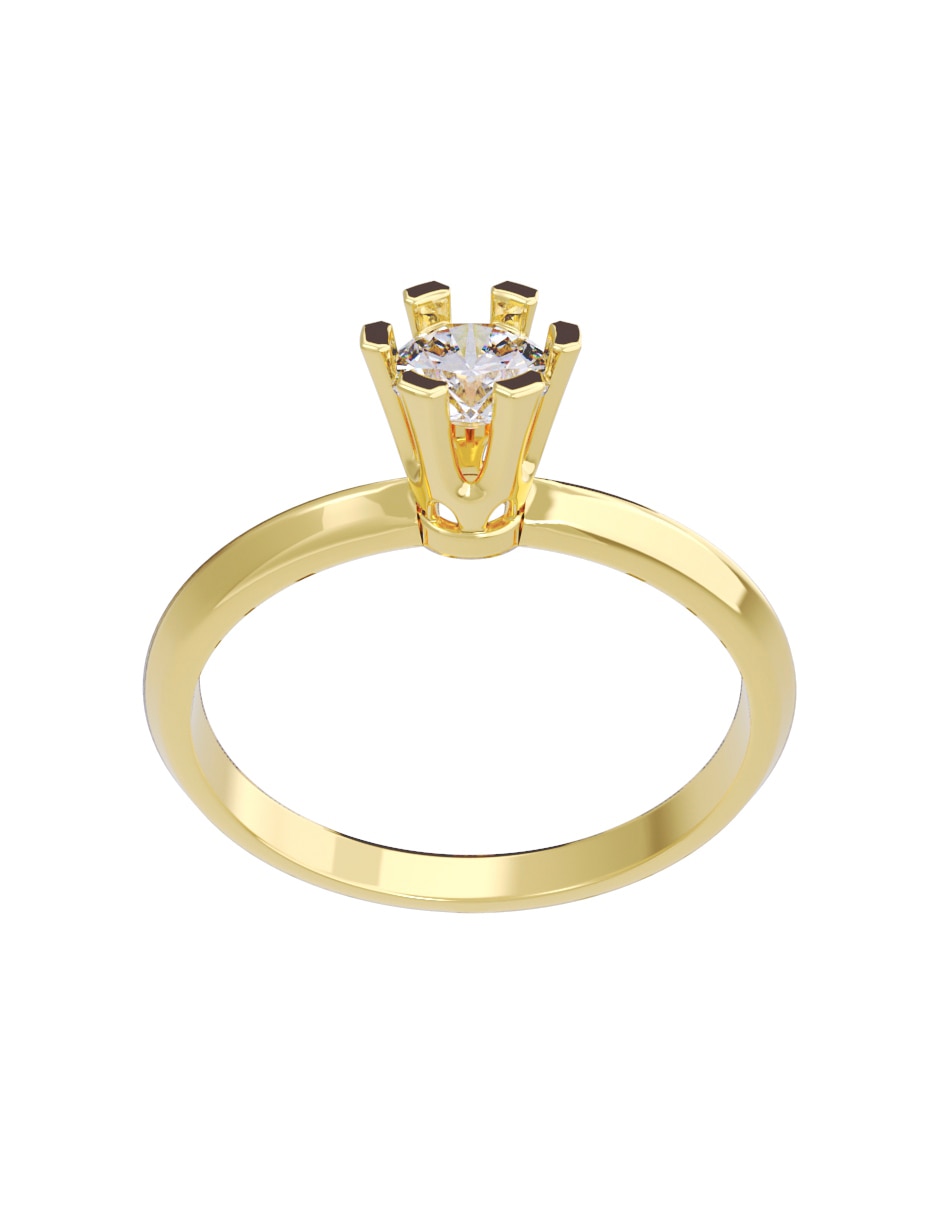 Anillo de compromiso de oro 10 K Fonelli Diamante
