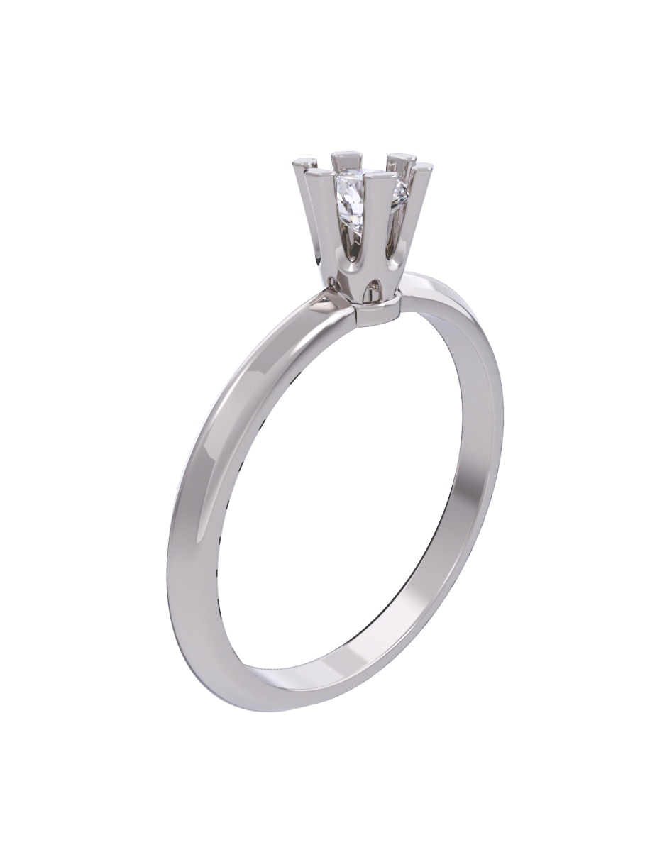 Anillo de compromiso de oro 10 K Diamante 3
