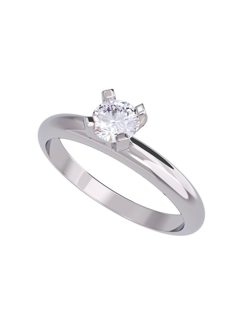 Anillo de compromiso de oro 10 K Diamante 2