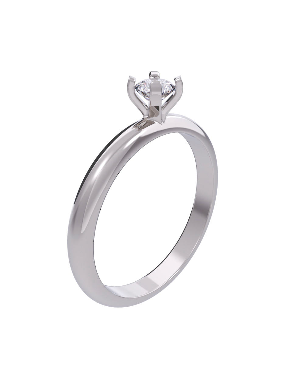 Anillo de compromiso de oro 10 K Diamante 3