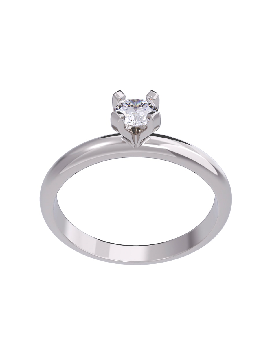 Anillo de compromiso de oro 10 K Diamante 4