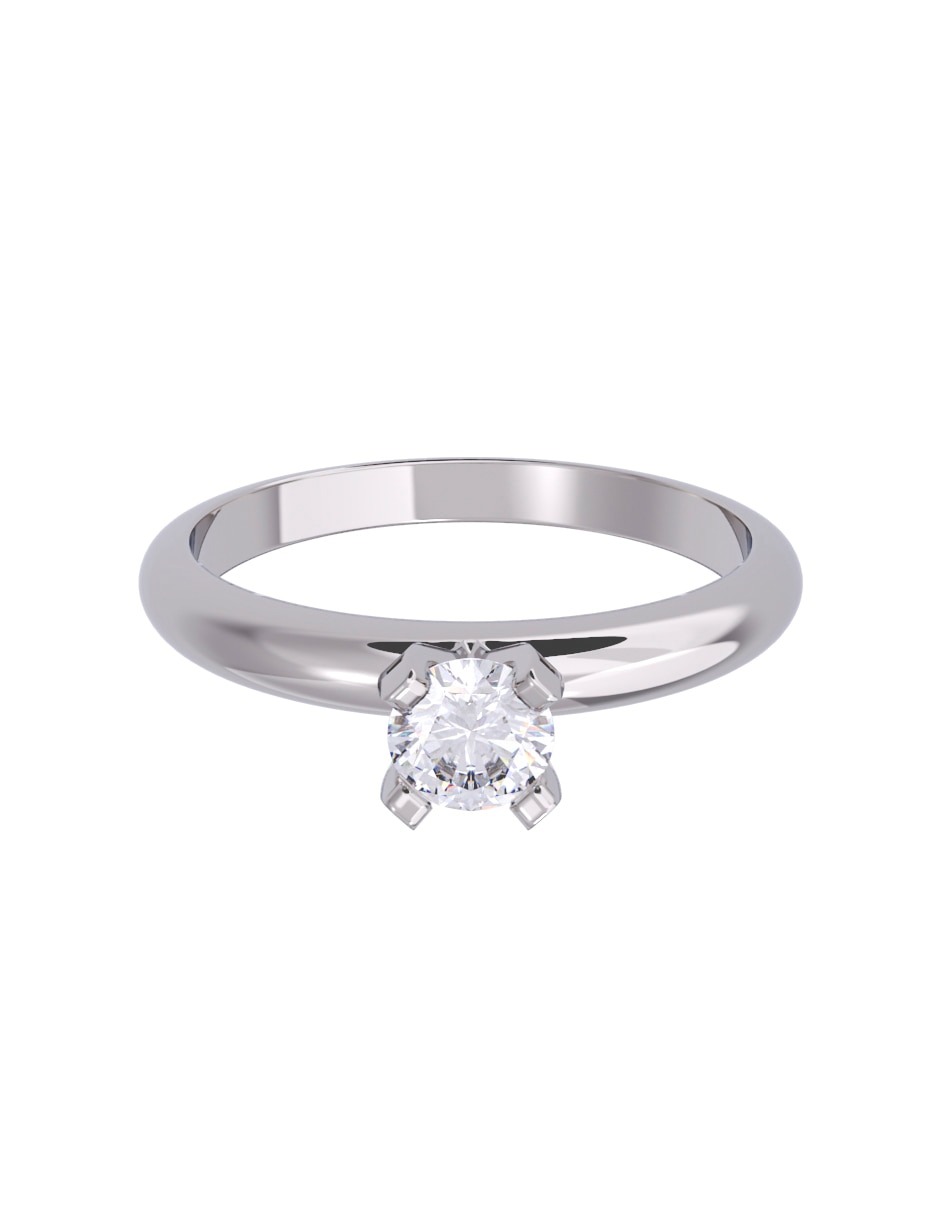 Anillo de compromiso de oro 10 K Diamante 1