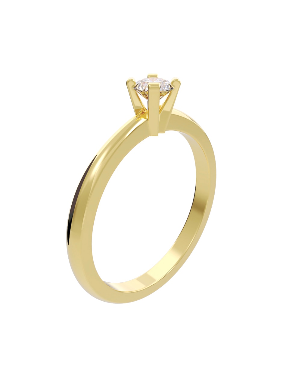 Anillo de compromiso de oro 14 K Fonelli Diamante