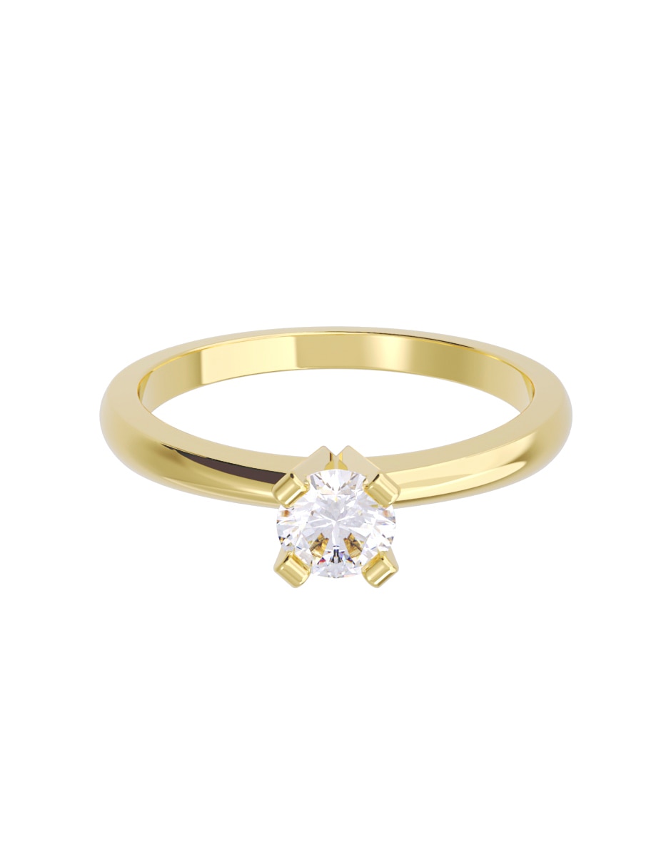 Anillo de compromiso de oro 14 K Diamante