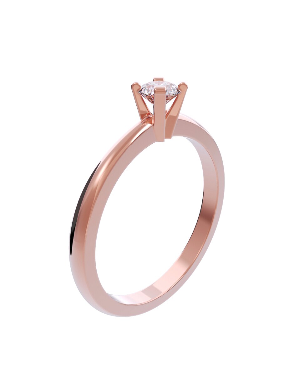 Anillo de compromiso 14 k Diamantes Fonelli diamante 3