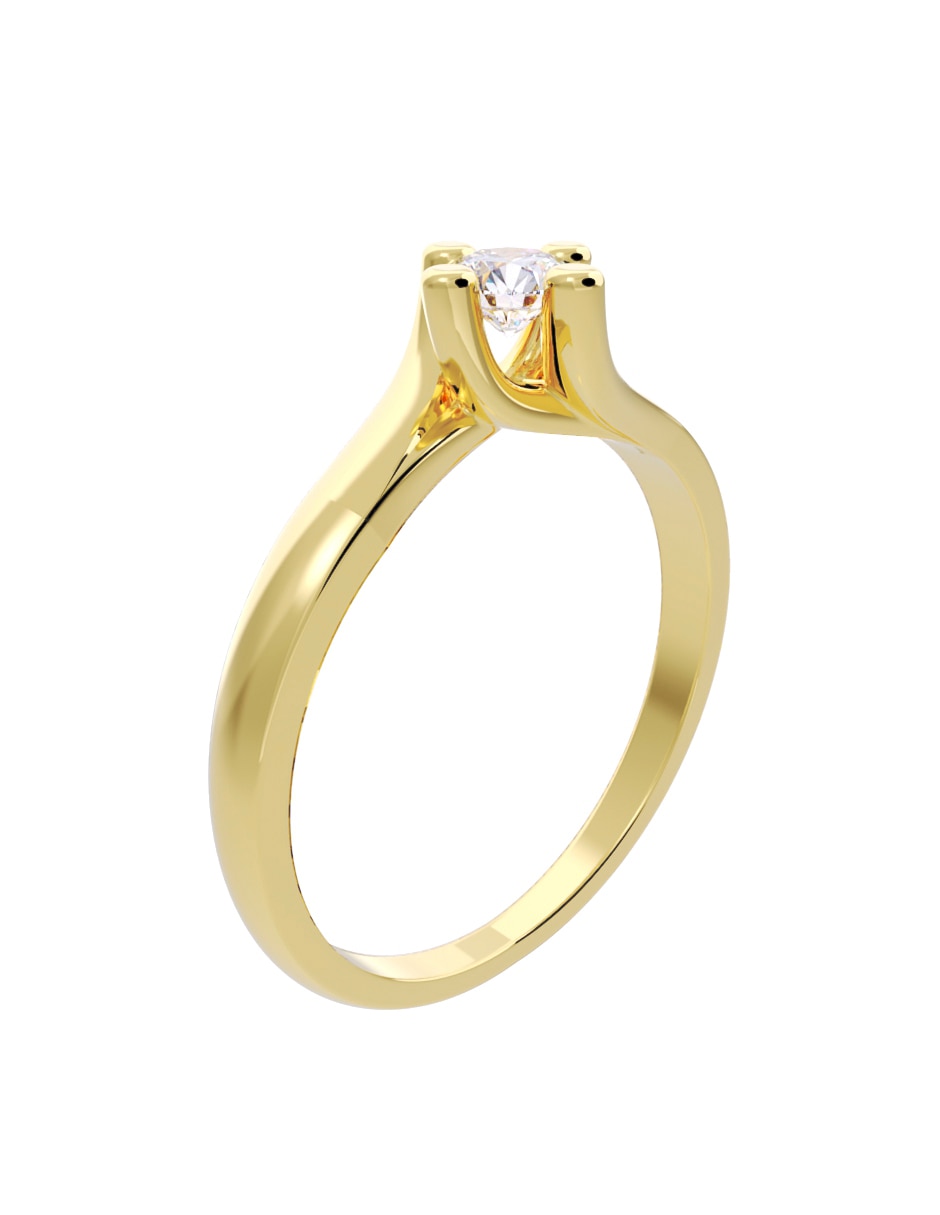 Anillo de compromiso de oro 14 K Fonelli Diamante