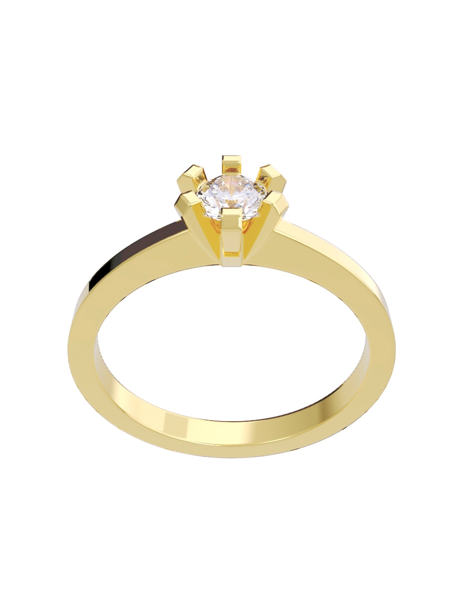 Anillo de compromiso de oro 14 K Fonelli Diamante