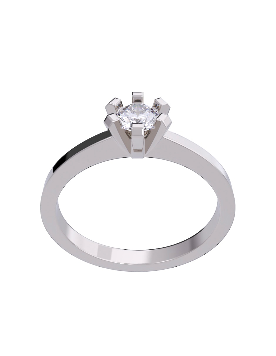 Anillo de compromiso de oro 14 K Diamante 4