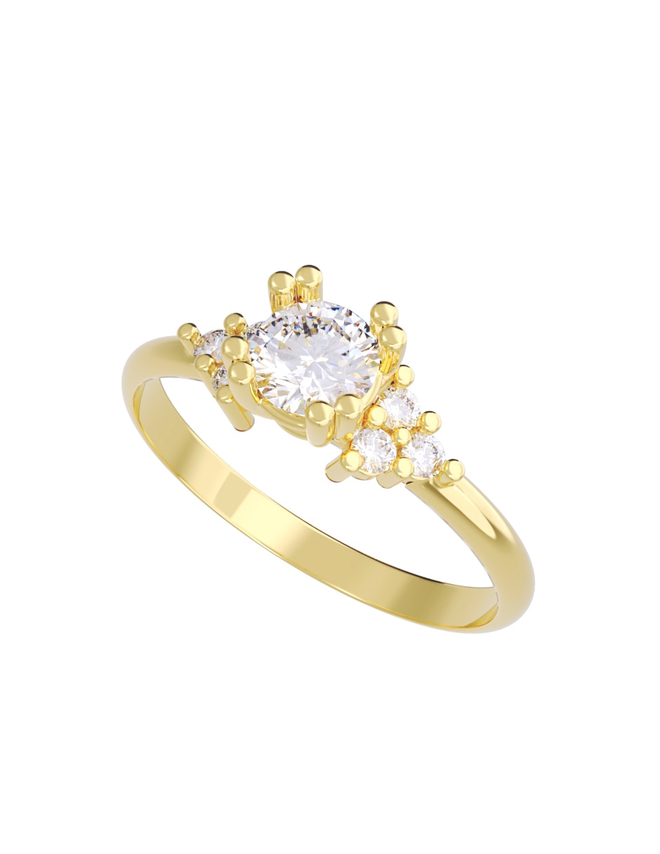 Anillo de compromiso de oro 14 K Fonelli Diamante