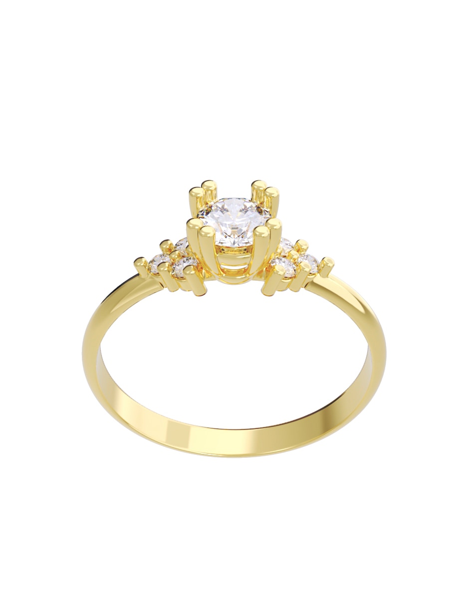 Anillo de compromiso de oro 14 K Fonelli Diamante