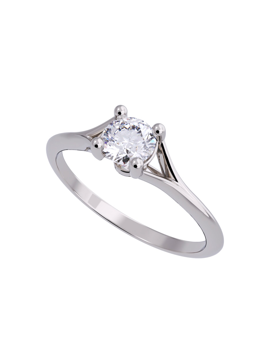 Anillo de compromiso de oro 10 K Diamante 4