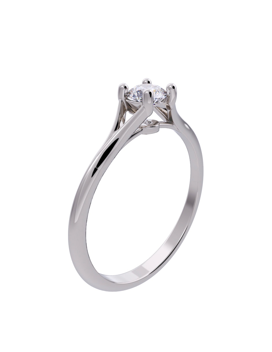 Anillo de compromiso de oro 10 K Diamante 3
