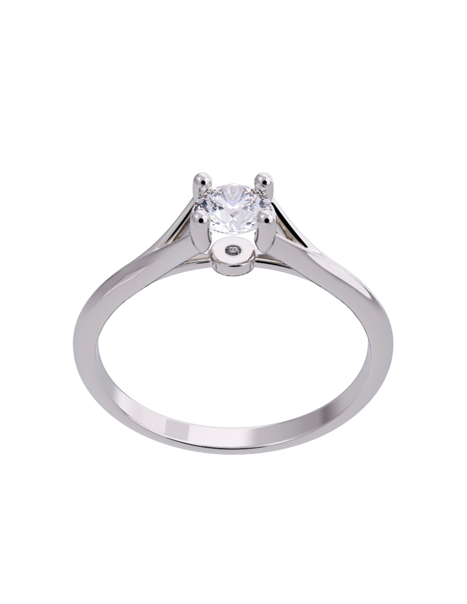 Anillo de compromiso de oro 10 K Diamante 2