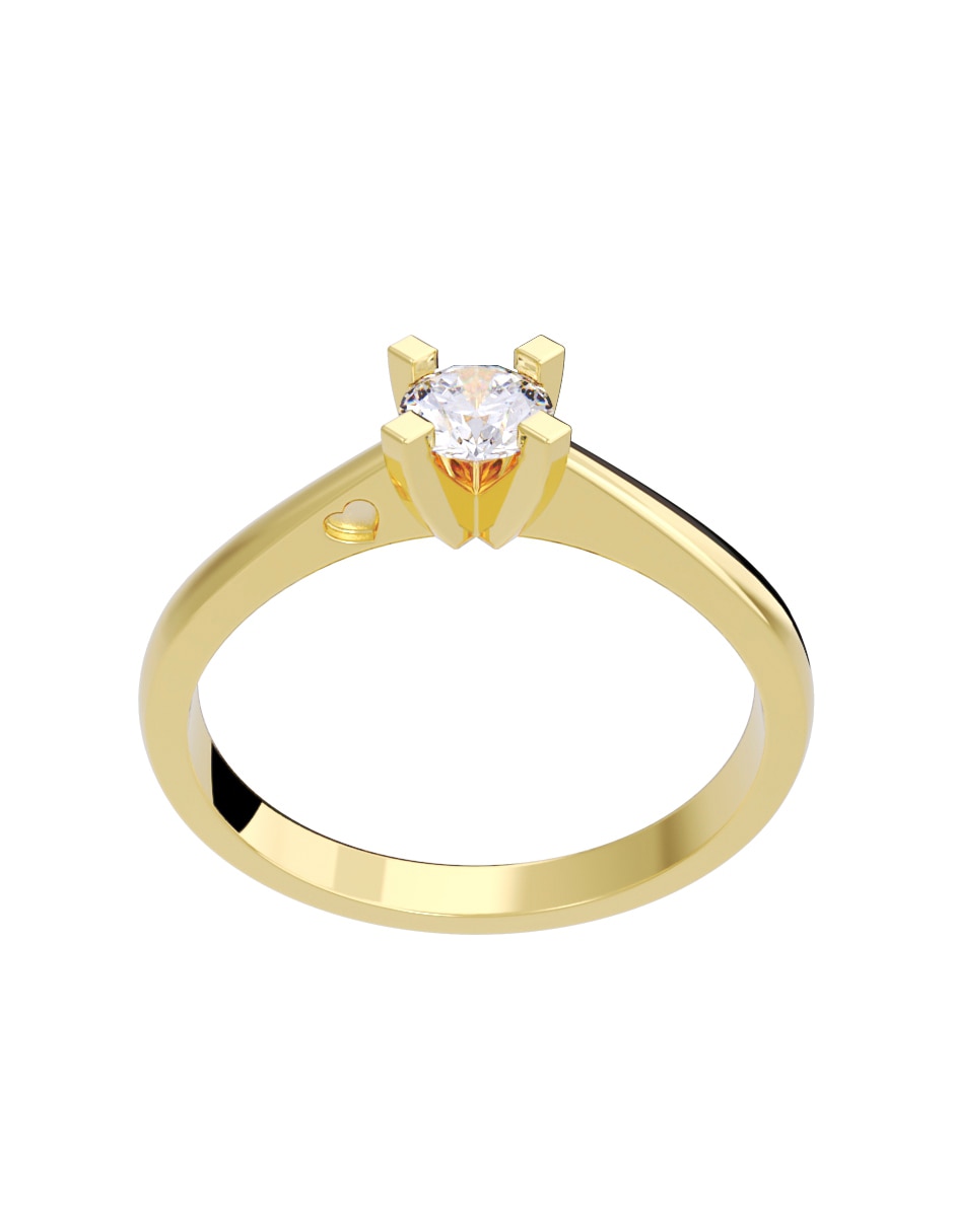 Anillo de compromiso de oro 10 K Fonelli Diamante