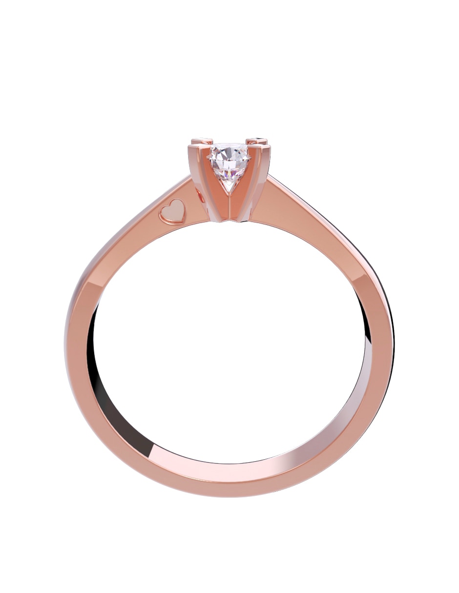 Anillo de compromiso 10 k Diamantes Fonelli diamante 4
