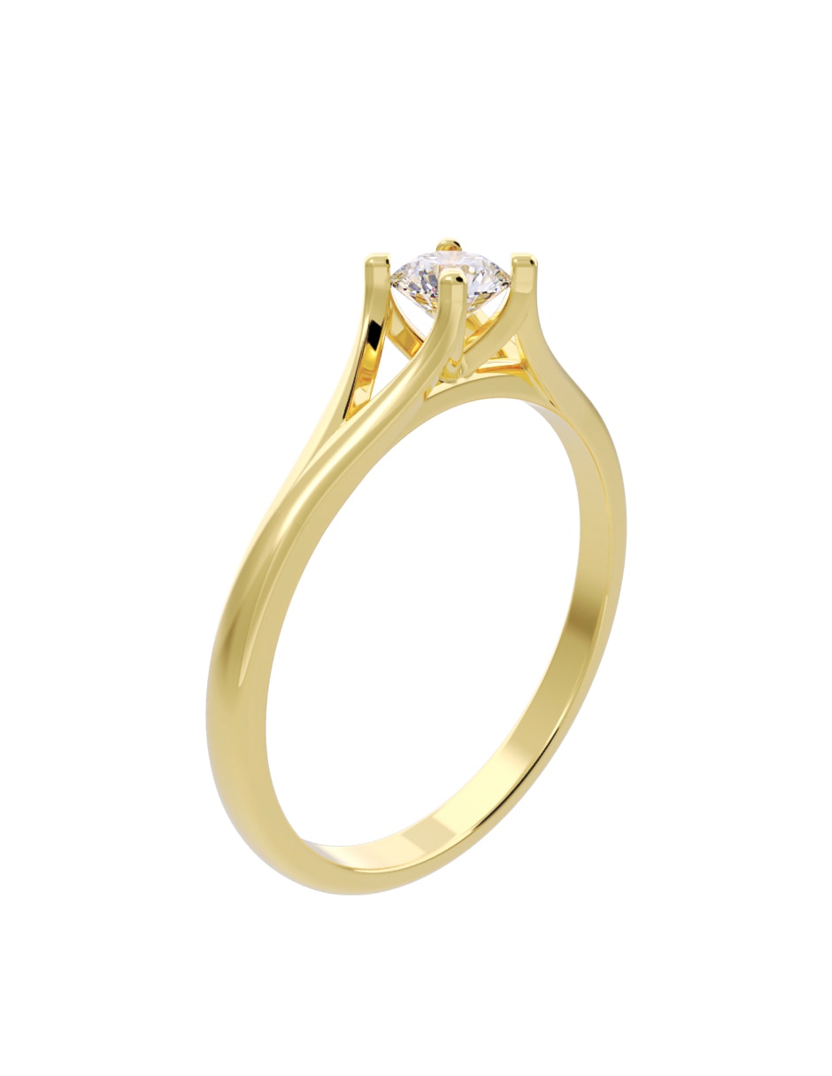 Anillo de compromiso de oro 10 K Fonelli Diamante