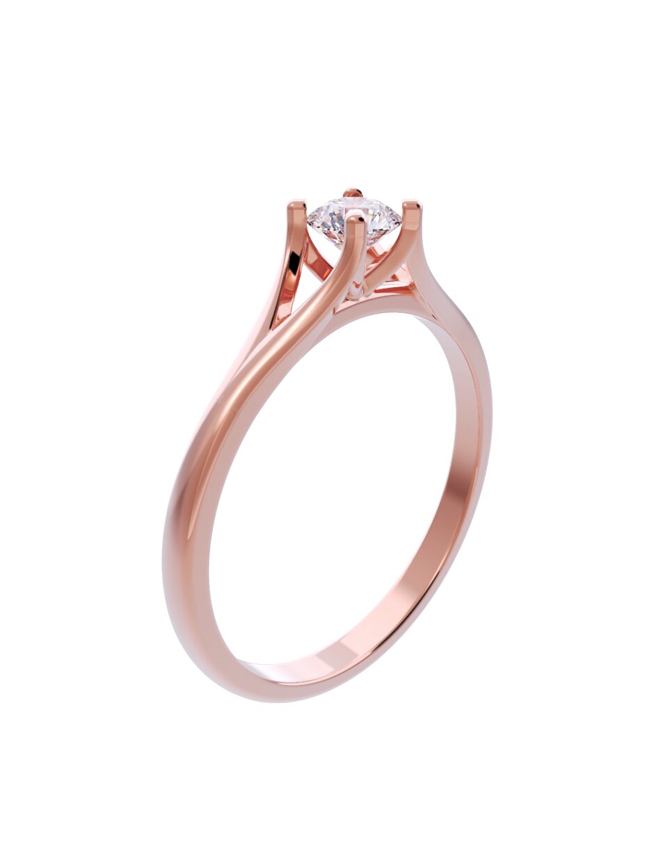 Anillo de compromiso 10 k Diamantes Fonelli diamante 3