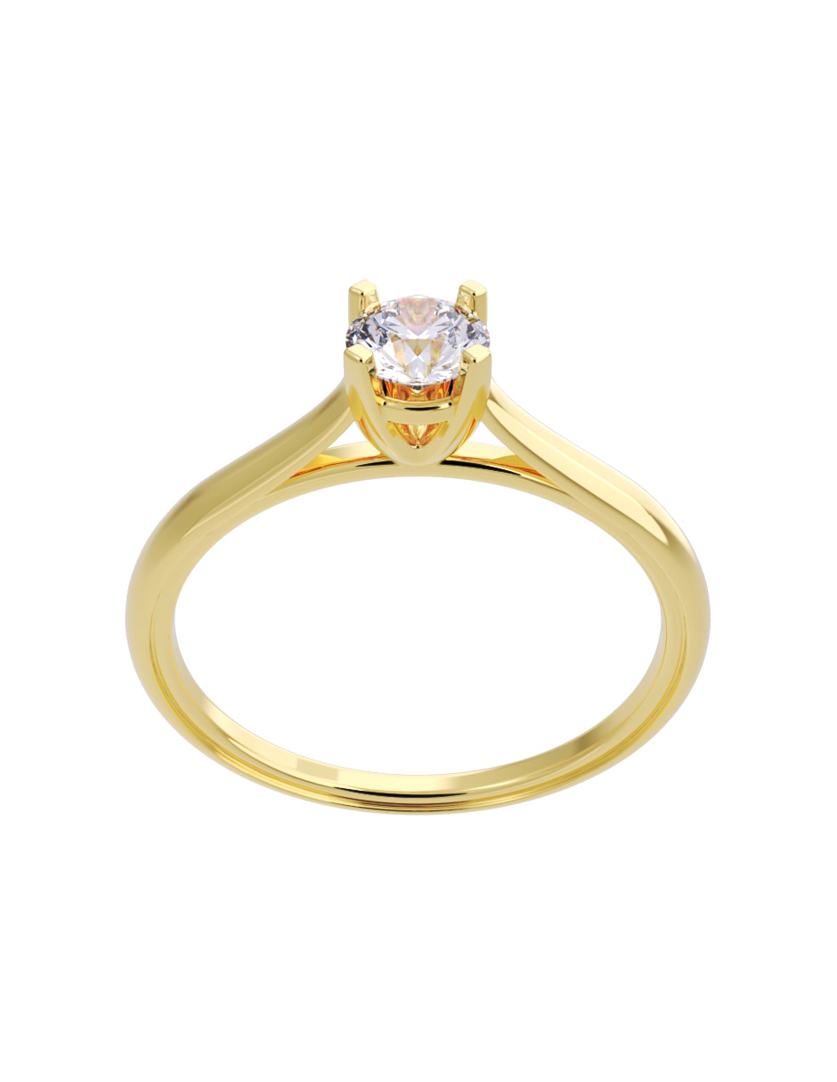 Anillo de compromiso de oro 14 K Fonelli Diamante