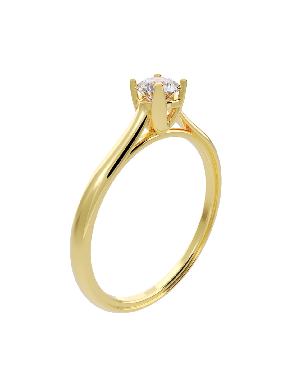 Anillo de compromiso de oro 10 K Fonelli Diamante
