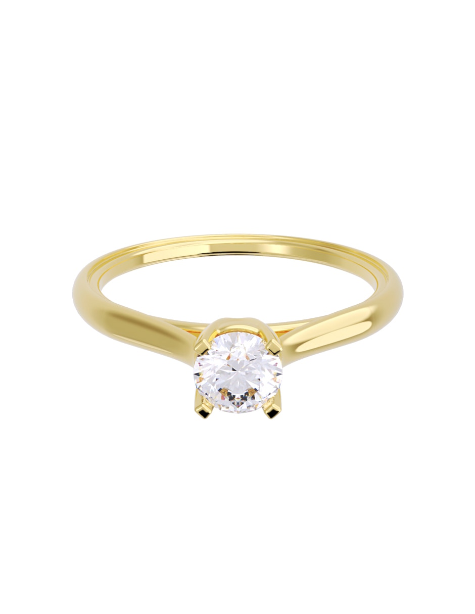 Anillo de compromiso de oro 10 K Diamante