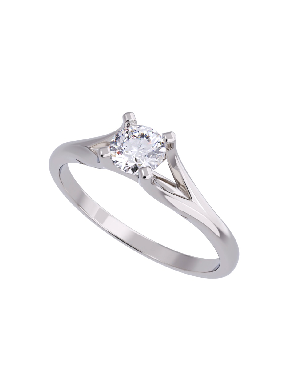Anillo de compromiso de oro 10 K Diamante 2