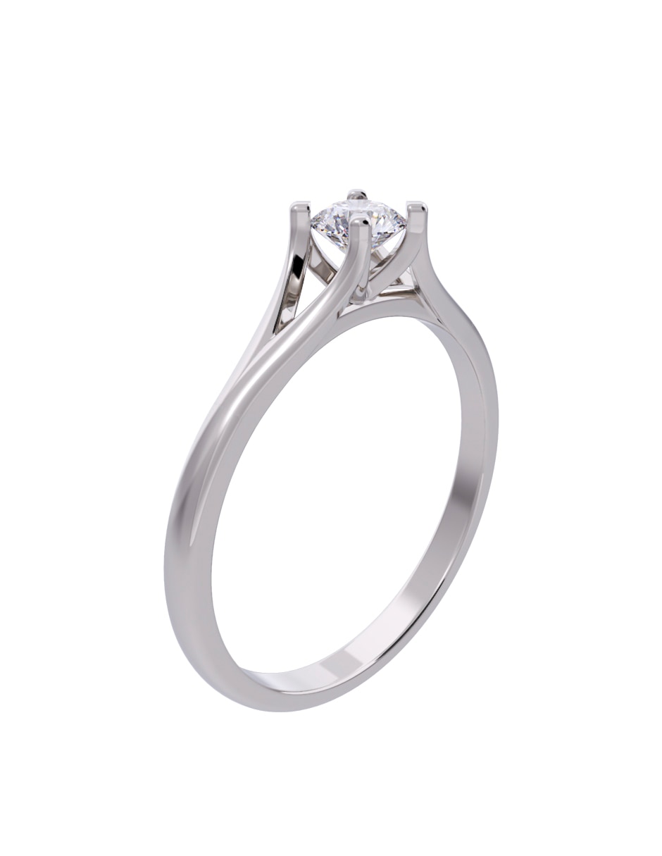Anillo de compromiso de oro 10 K Diamante 3