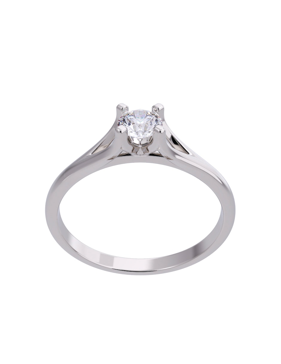 Anillo de compromiso de oro 10 K Diamante 4