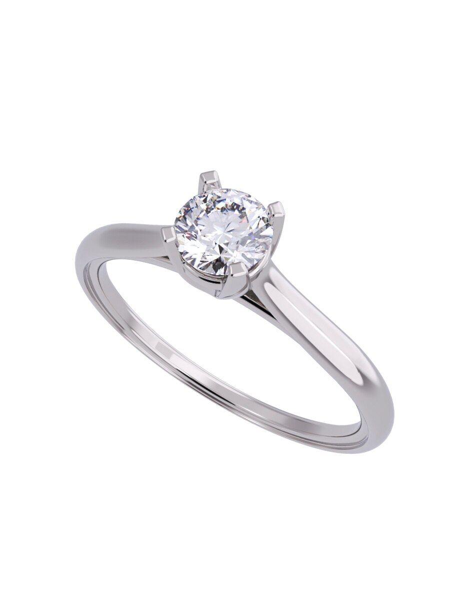 Anillo de compromiso de oro 10 K Diamante 2