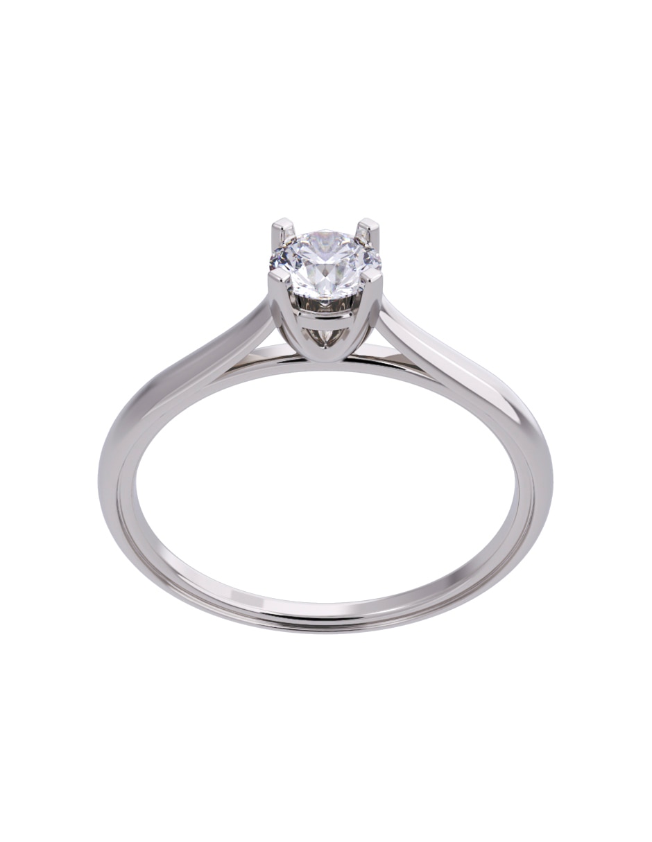 Anillo de compromiso de oro 10 K Diamante 4