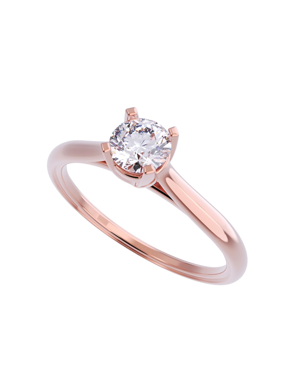 Anillo de compromiso de oro 14 K Diamante 4