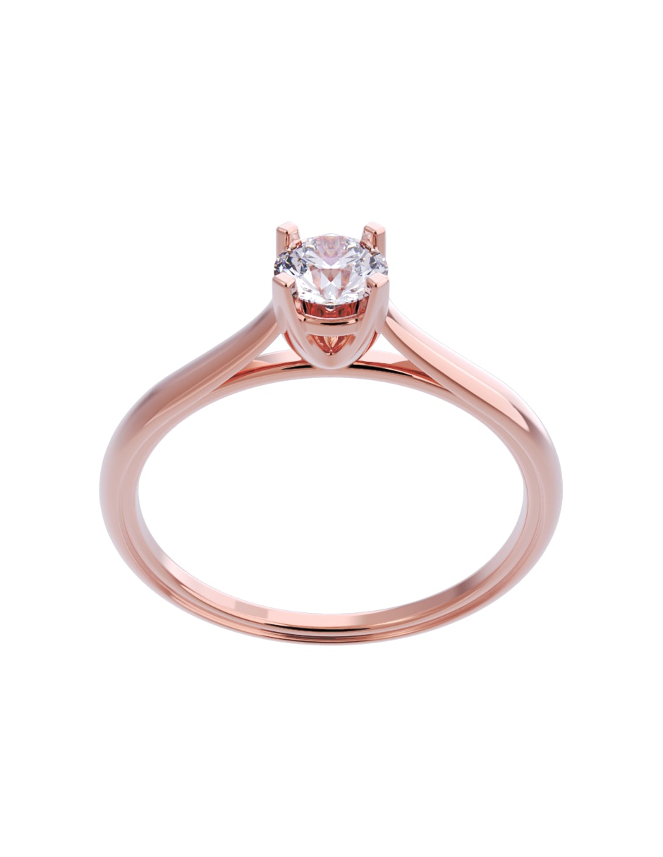 Anillo de compromiso de oro 14 K Diamante 2