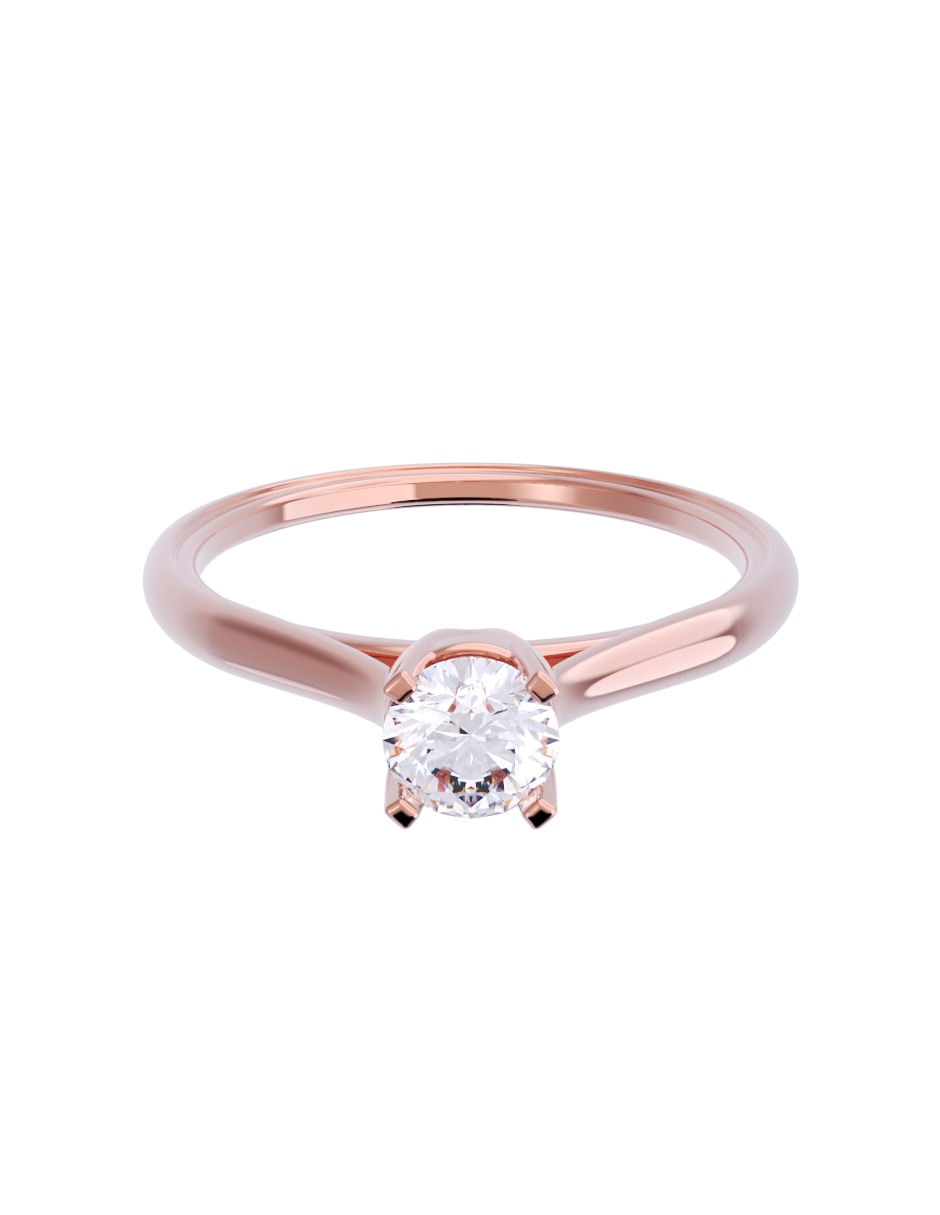 Anillo de compromiso de oro 14 K Diamante 1