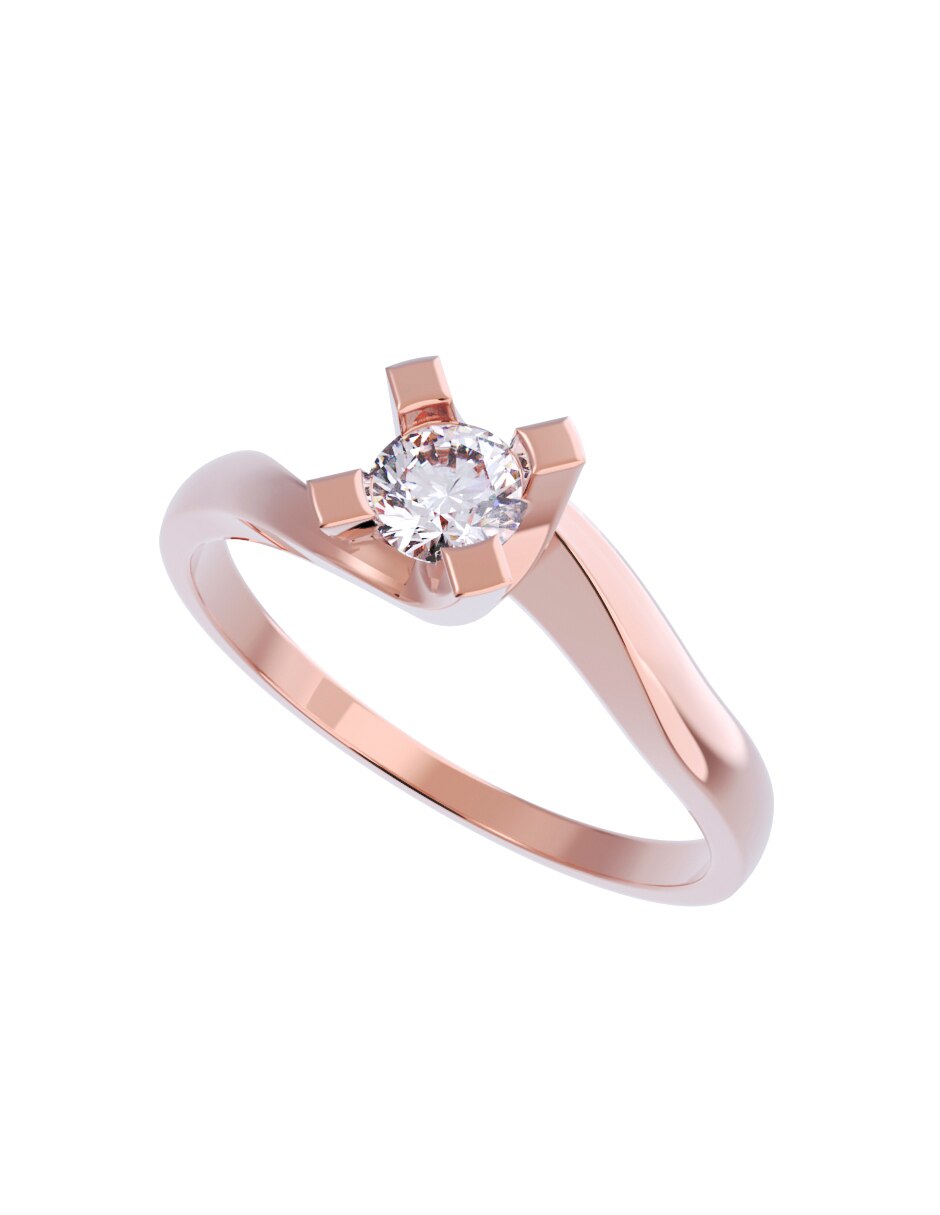 Anillo de compromiso 14 k Diamantes Fonelli diamante 4