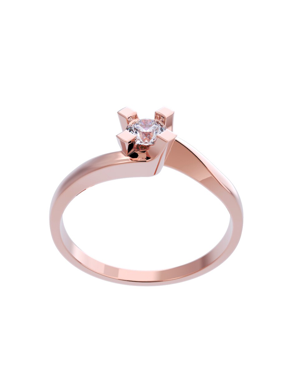 Anillo de compromiso 14 k Diamantes Fonelli diamante 2