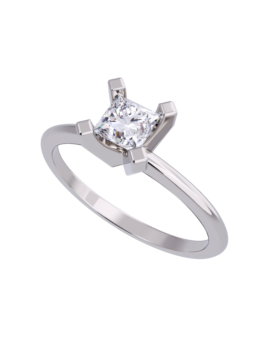 Anillo de compromiso de oro 14 K Diamante 4