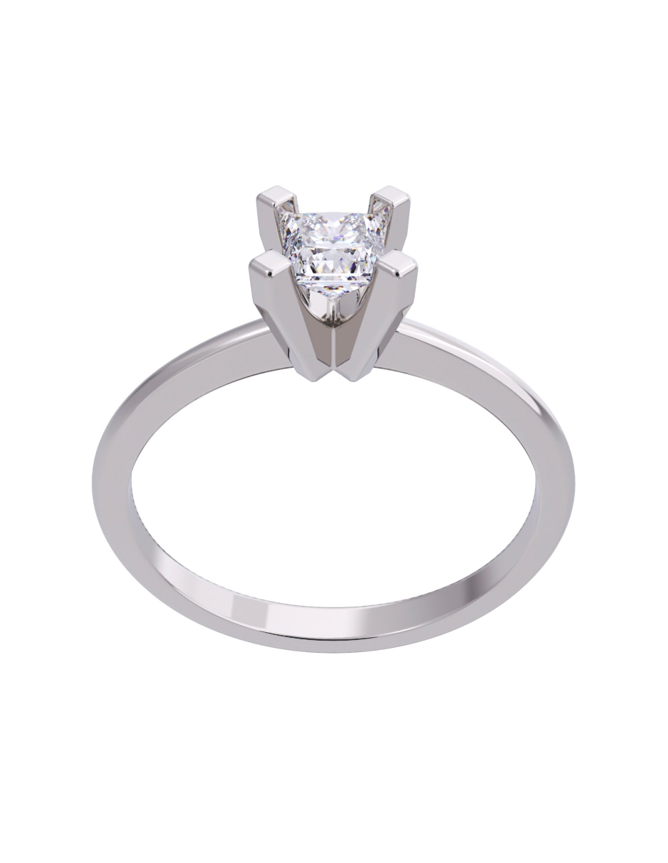 Anillo de compromiso de oro 14 K Diamante 2