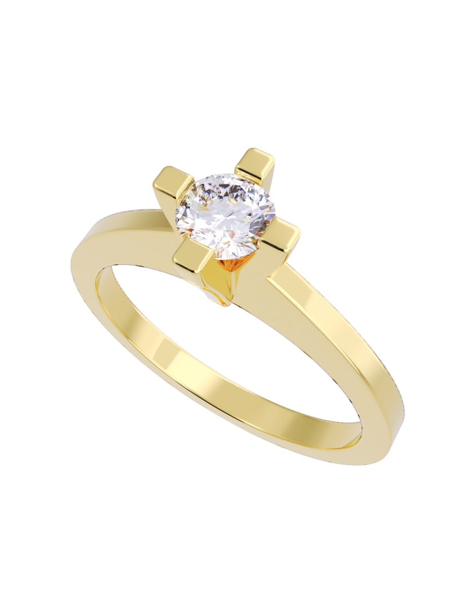 Anillo de compromiso de oro 14 K Fonelli Diamante