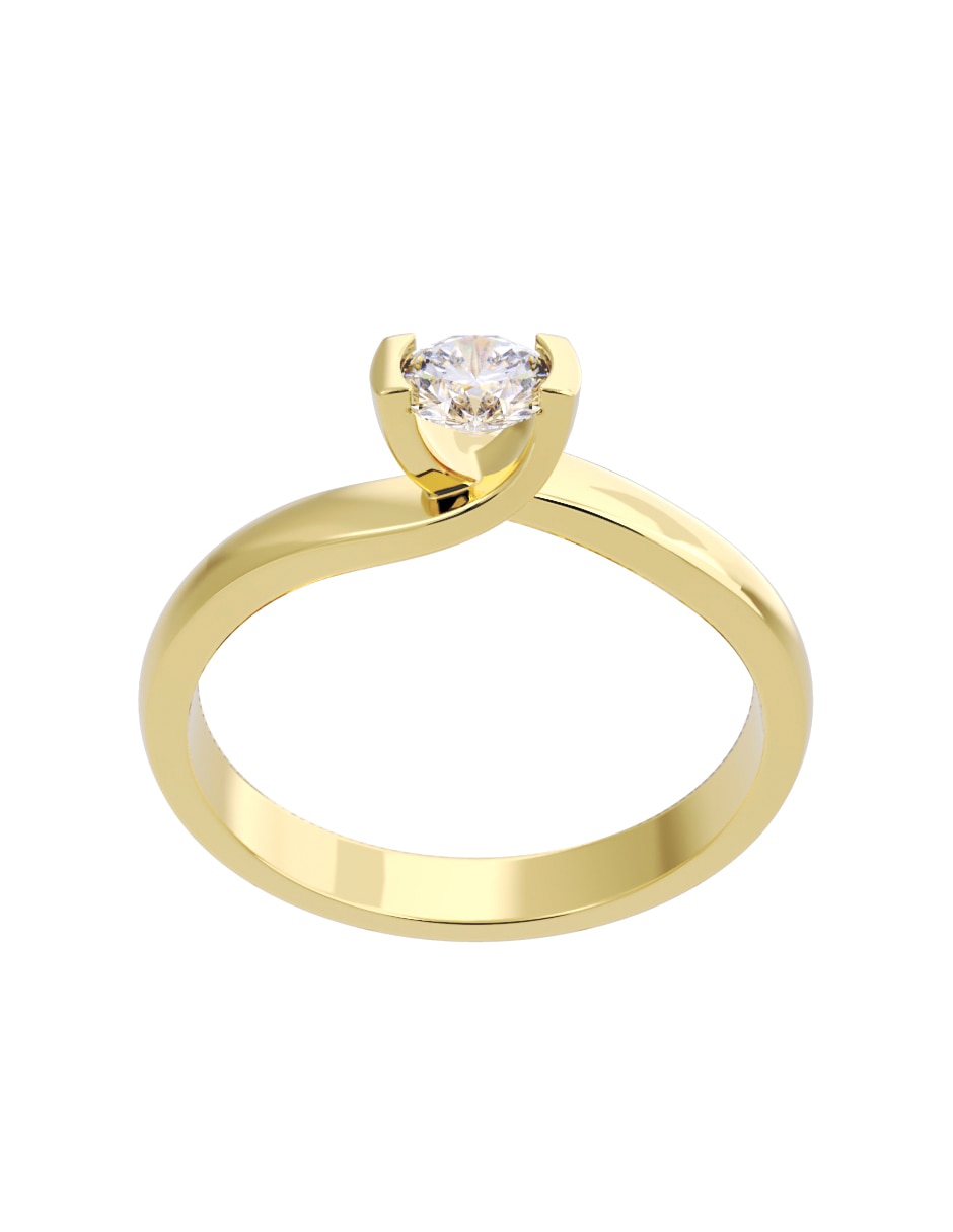 Anillo de compromiso de oro 14 K Fonelli Diamante