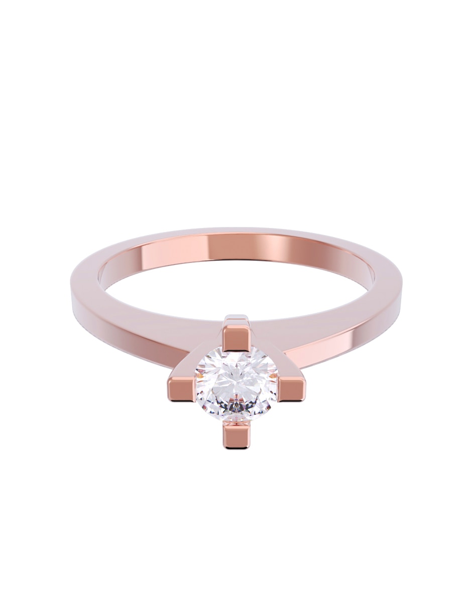 Anillo de compromiso de oro 14 K Diamante 1